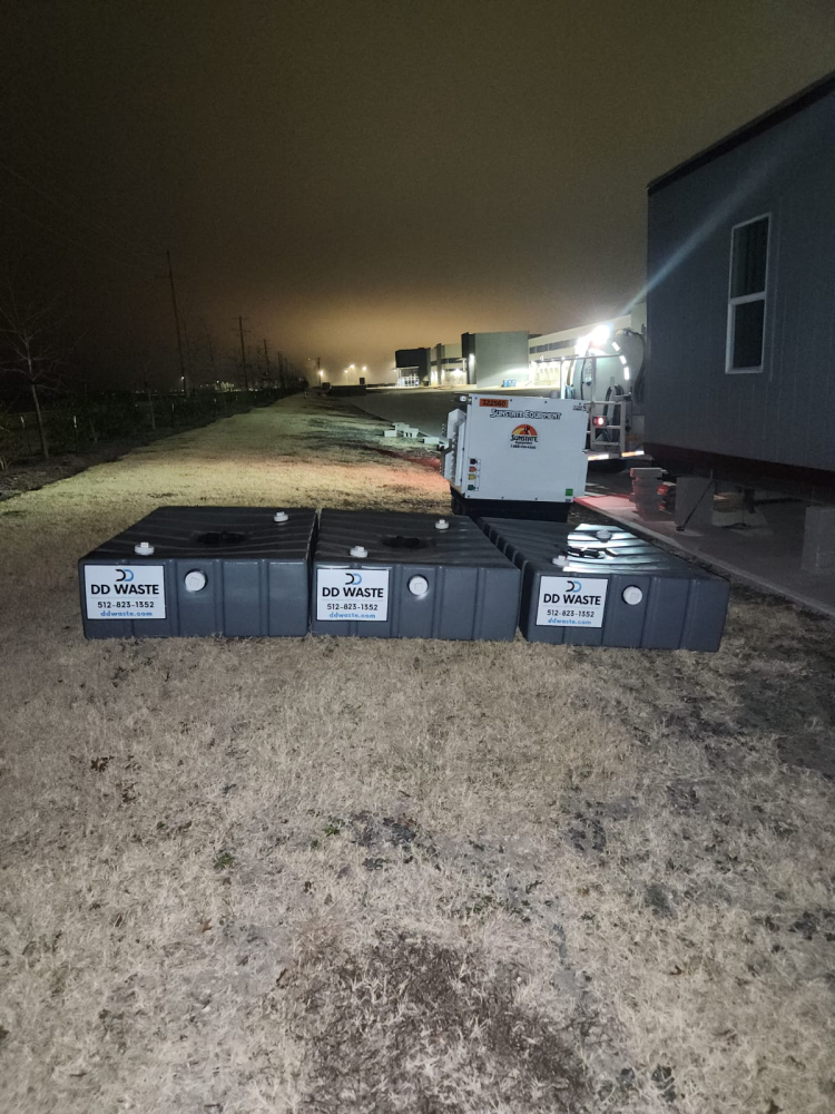 250-gallon waste holding tank service (delivery and pumping)